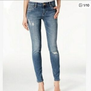 Kut from the Kloth Blue Distressed Skinny Jeans Size 0